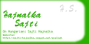 hajnalka sajti business card